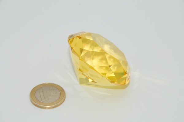 Kristall-Diamanten Gelb 10 cm