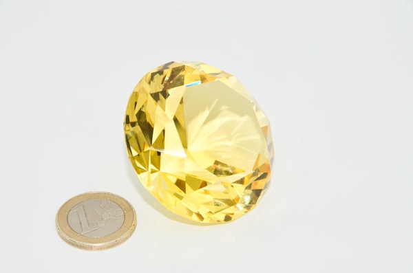 Kristall-Diamanten Gelb 7 cm