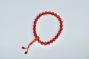Buddhistische Hand-Mala Koralle (Rot) 6 mm