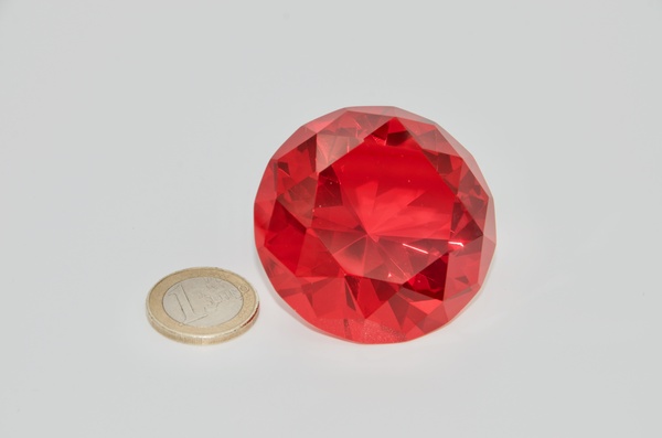 Kristall-Diamanten Rot 10 cm
