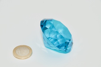 Kristall-Diamanten Hellblau 10 cm
