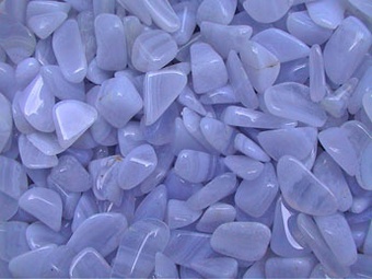Chalcedon "Blue Lace" XS Trommelsteine 100 g
